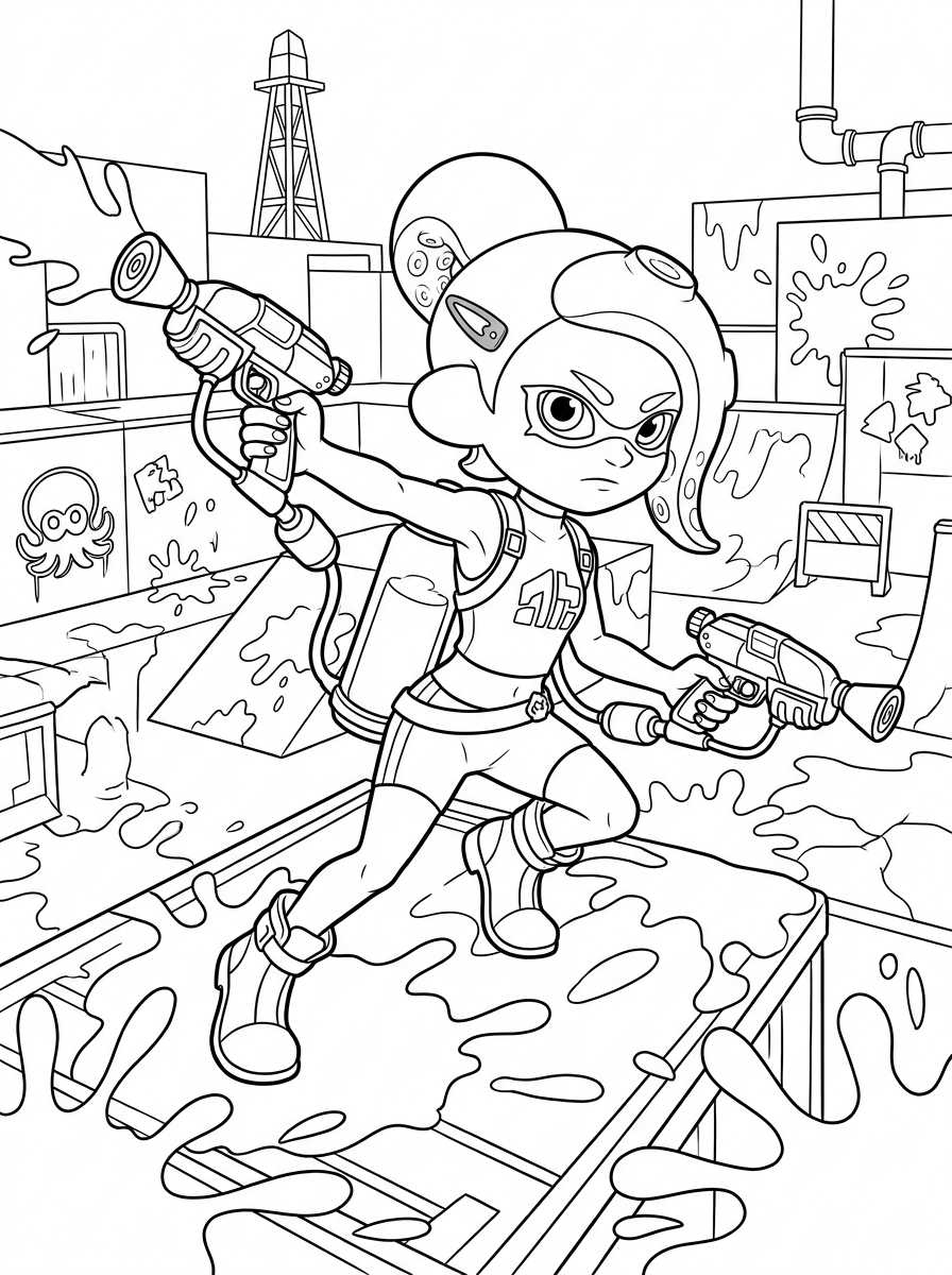 Splatoon da stampare e colorare gratis