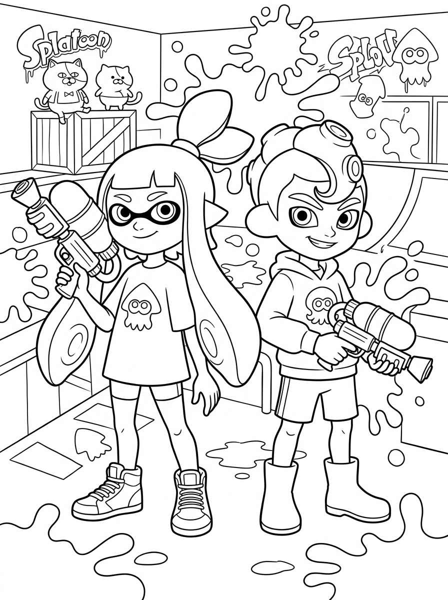 disegni Splatoon da colorare per bambini