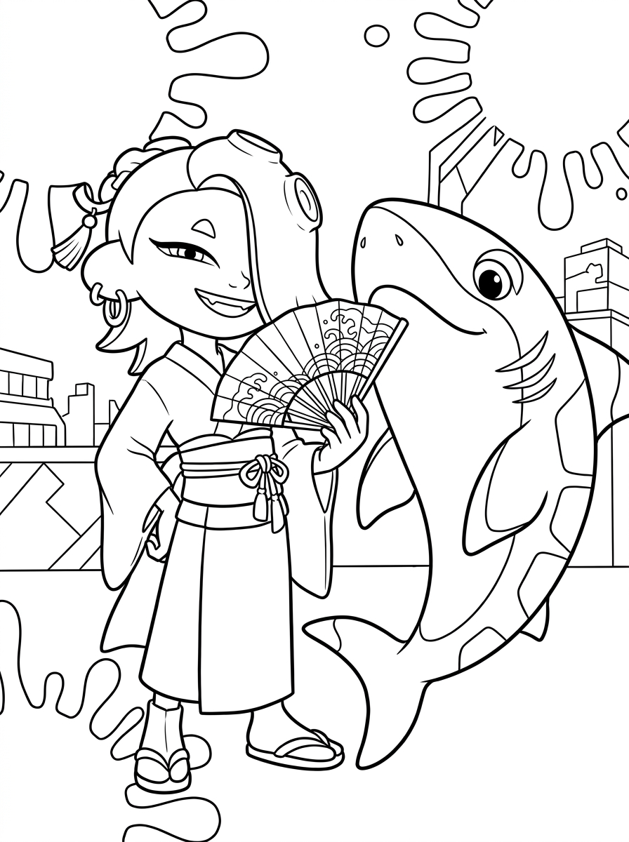 disegni da colorare gratis per bambini di Splatoon