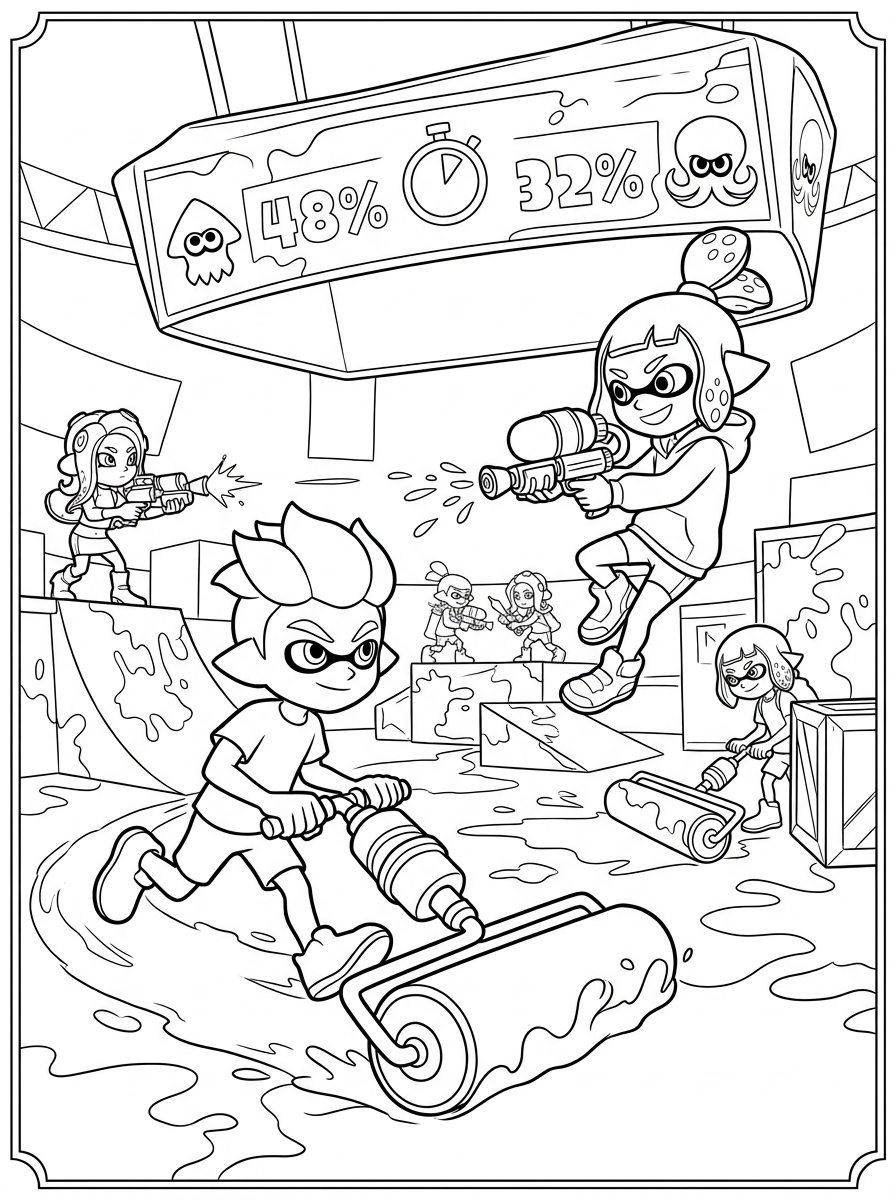 disegni di Splatoon da colorare e stampare gratis