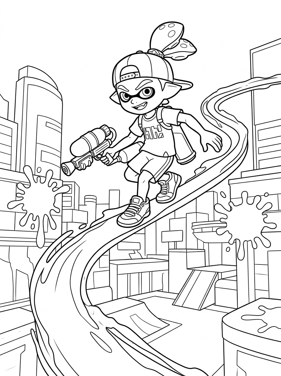 Splatoon da colorare e stampare gratis