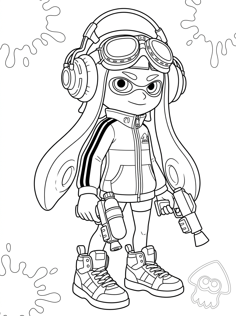 Splatoon da colorare pdf gratis