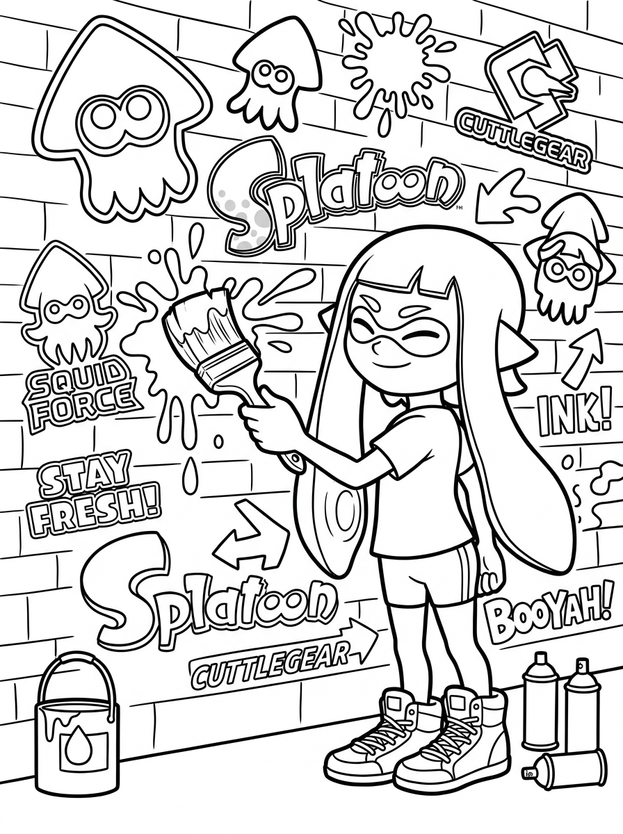 foto Splatoon da colorare