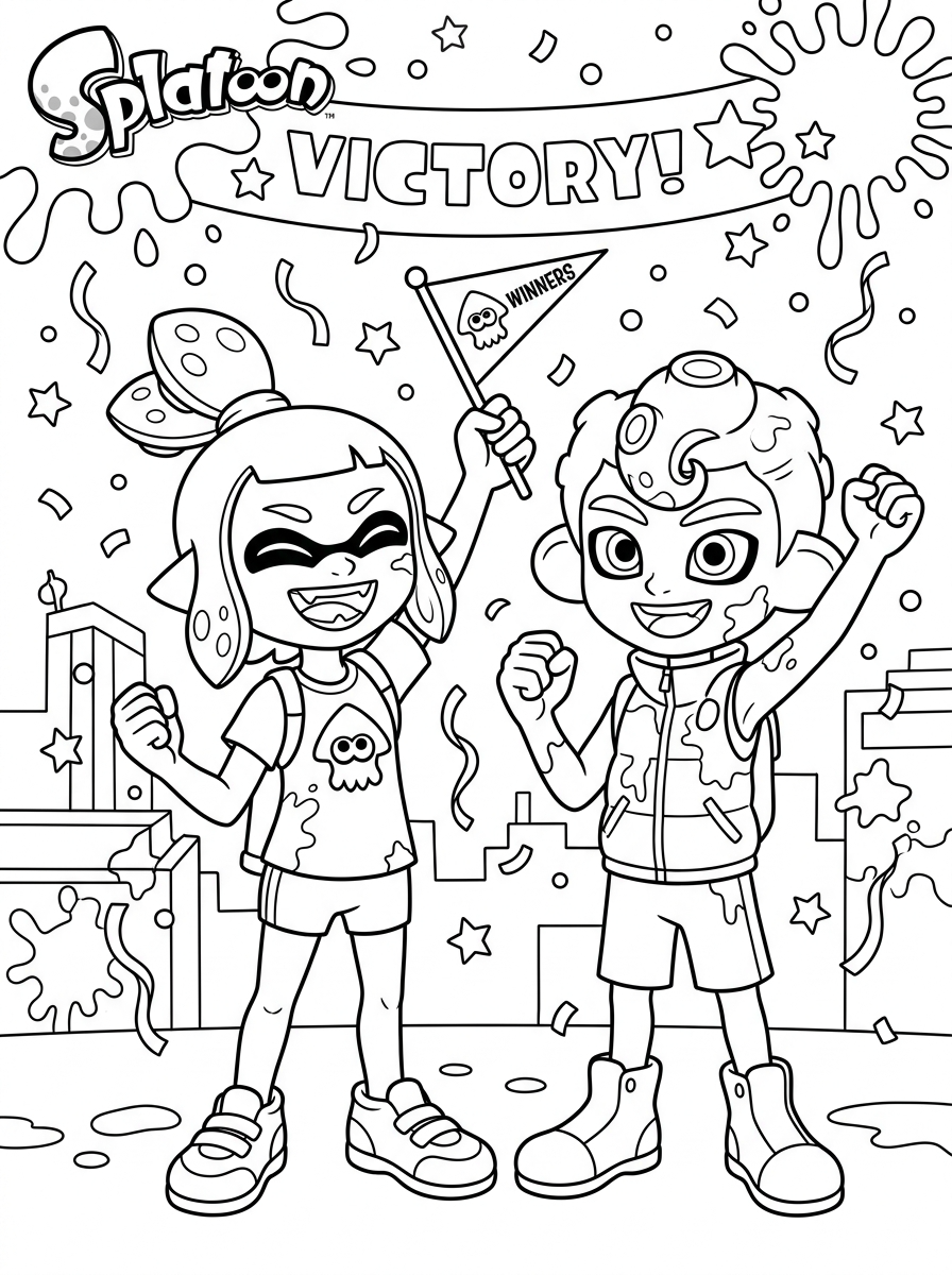 disegni Splatoon facili da colorare