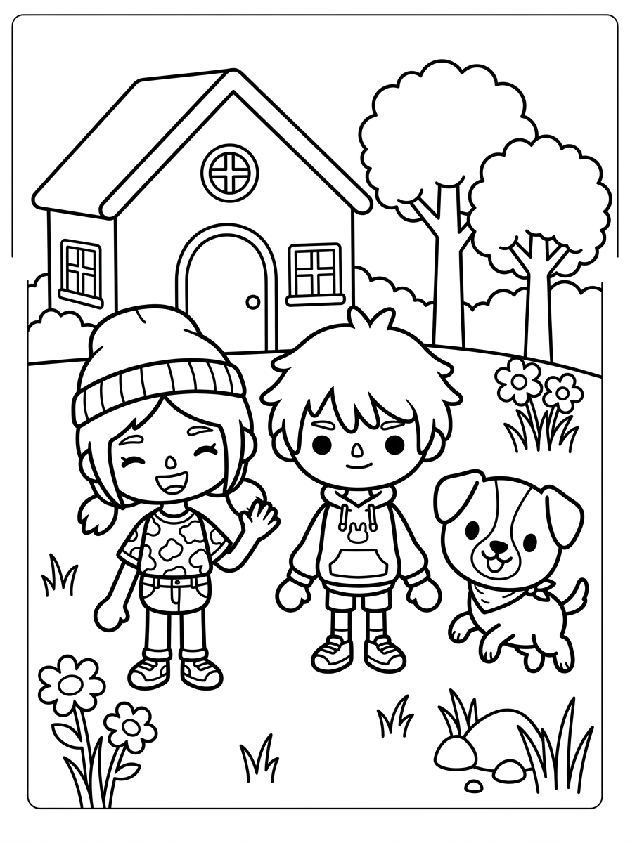 disegno Toca Boca da colorare per bambini