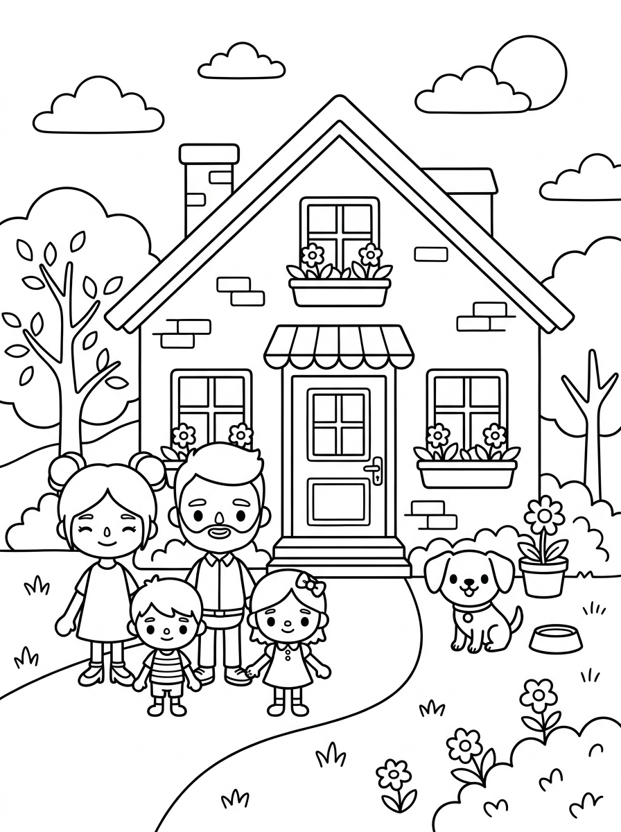 da colorare Toca Boca disegno facile bambini