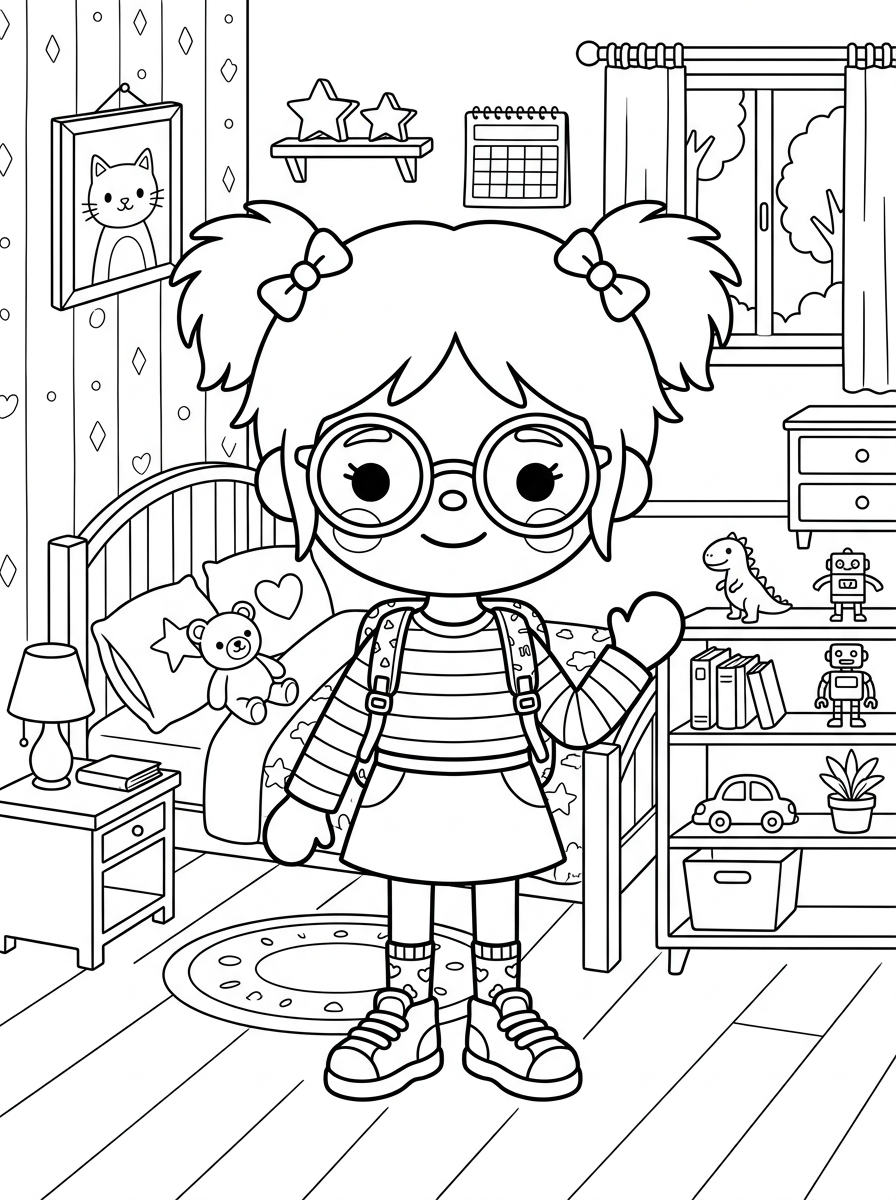 Toca Boca disegno da colorare 1