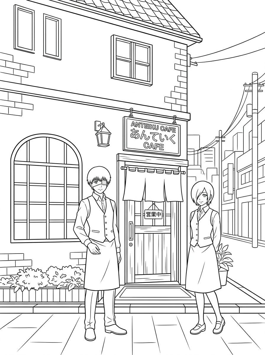 disegno Tokyo Ghoul da colorare
