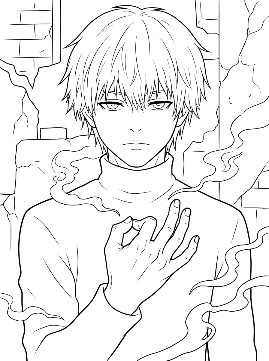 disegni facili di Tokyo Ghoul da colorare