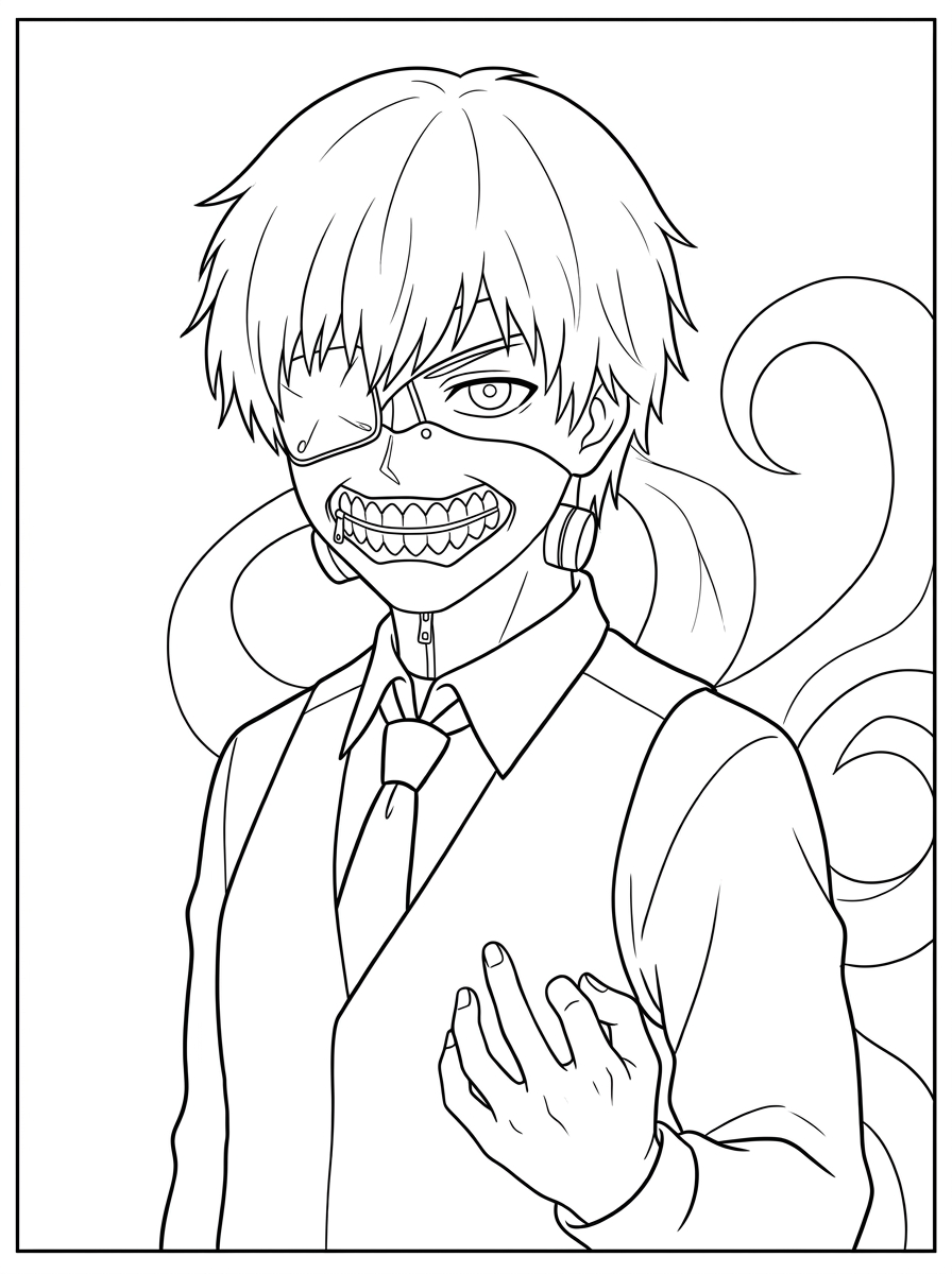immagine da colorare Tokyo Ghoul