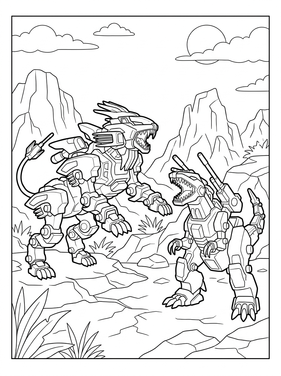 da colorare Zoids disegno facile bambini