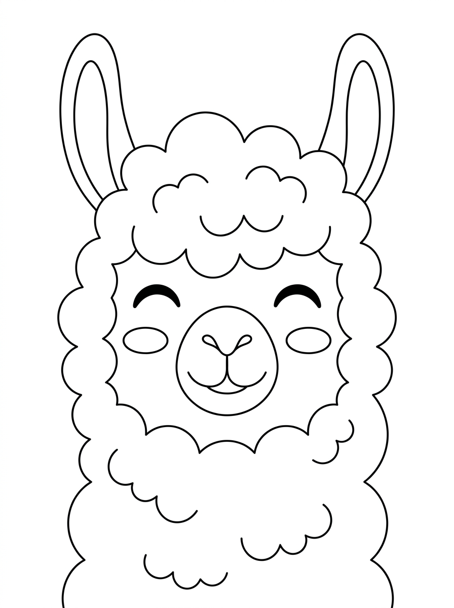 immagini alpaca da colorare e stampare