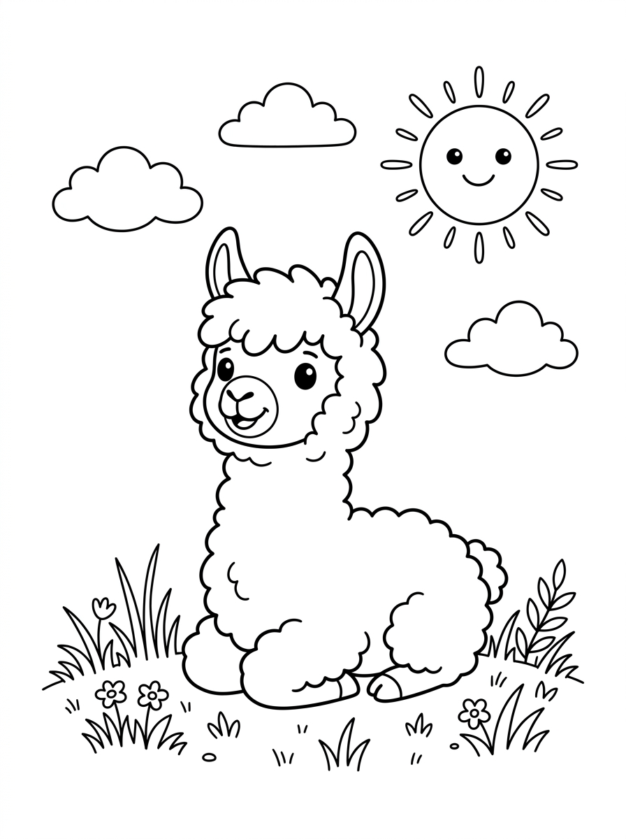 alpaca da colorare e stampare