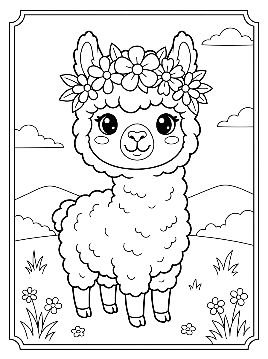 immagini di alpaca da colorare e stampare