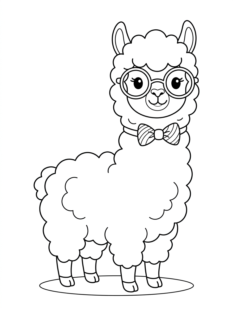 immagini da colorare di alpaca