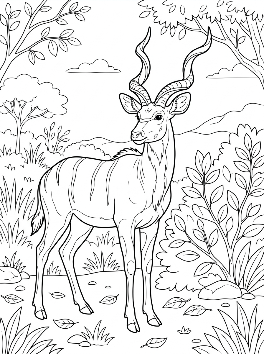 disegni da colorare per bambini pdf antilope