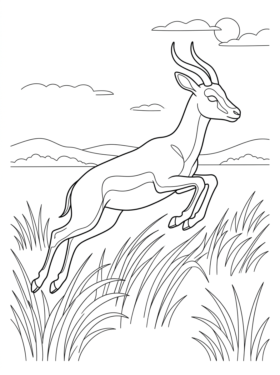 antilope immagini da colorare per bambini 1