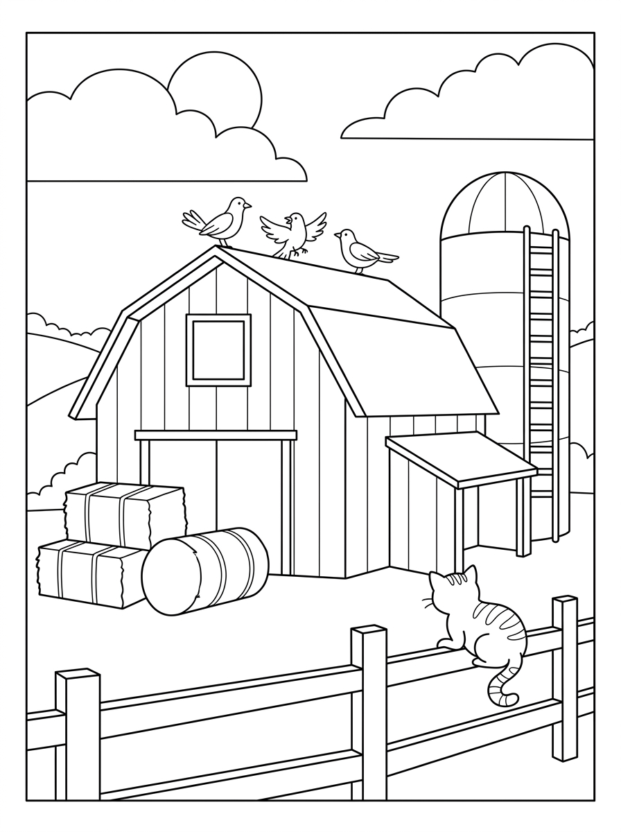 disegni da colorare gratis fattoria
