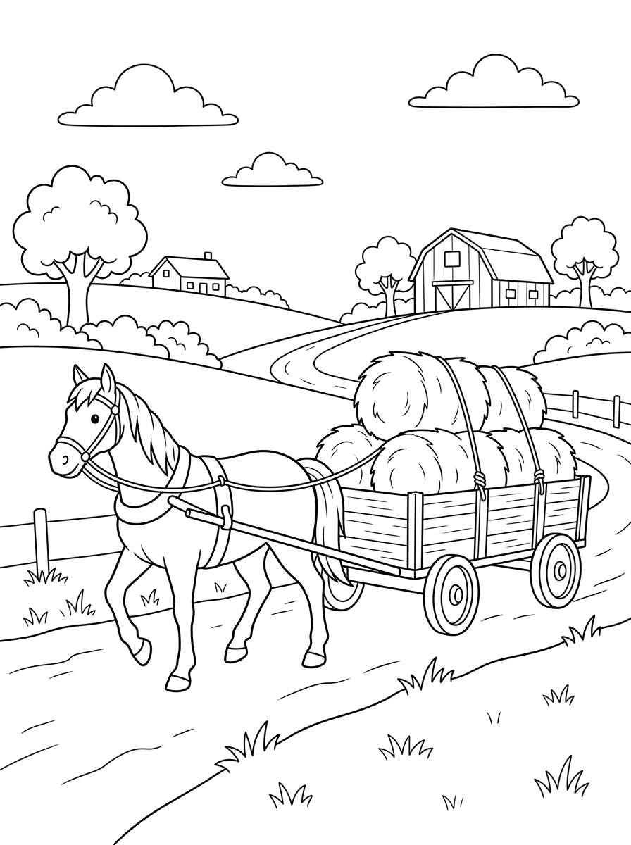 disegni da stampare e colorare fattoria