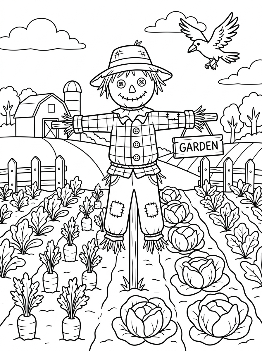 da colorare fattoria disegno facile bambini
