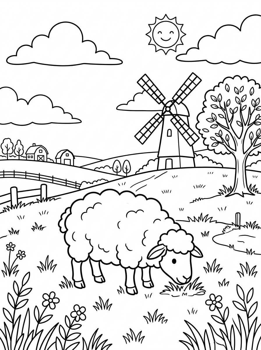 disegni fattoria da colorare pdf