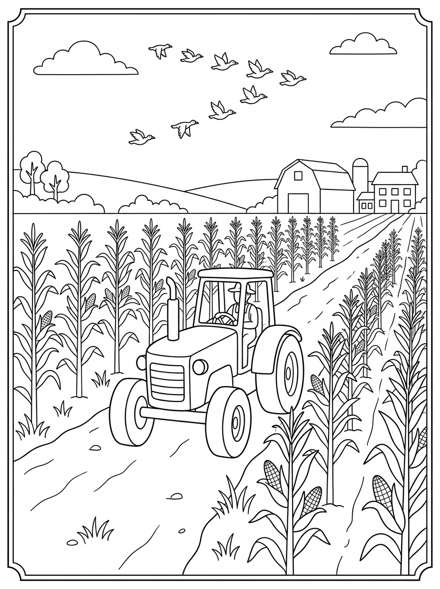 disegni fattoria da colorare