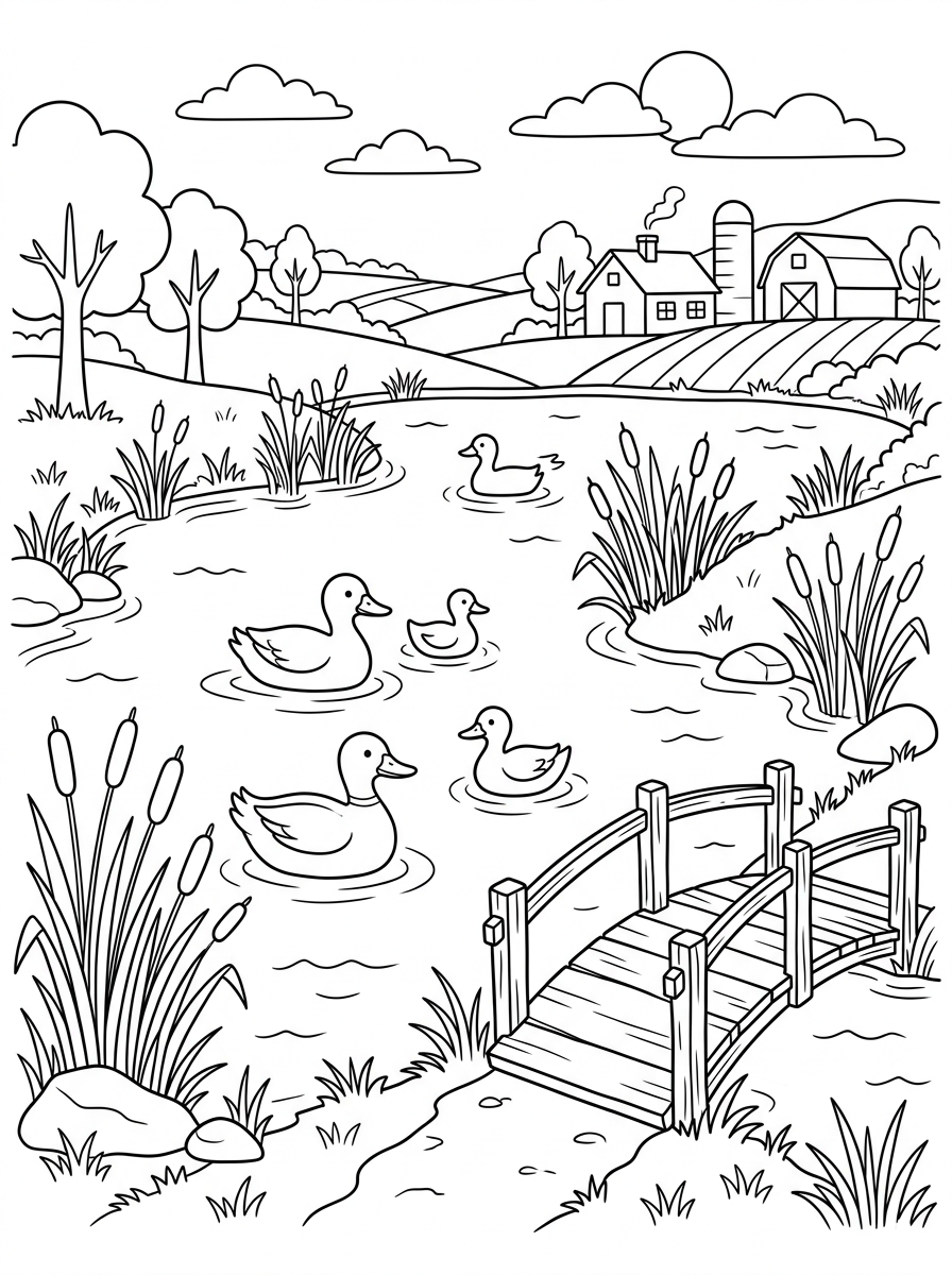 disegni di fattoria da colorare e stampare