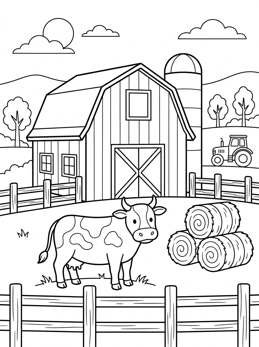 disegni fattoria da colorare 2