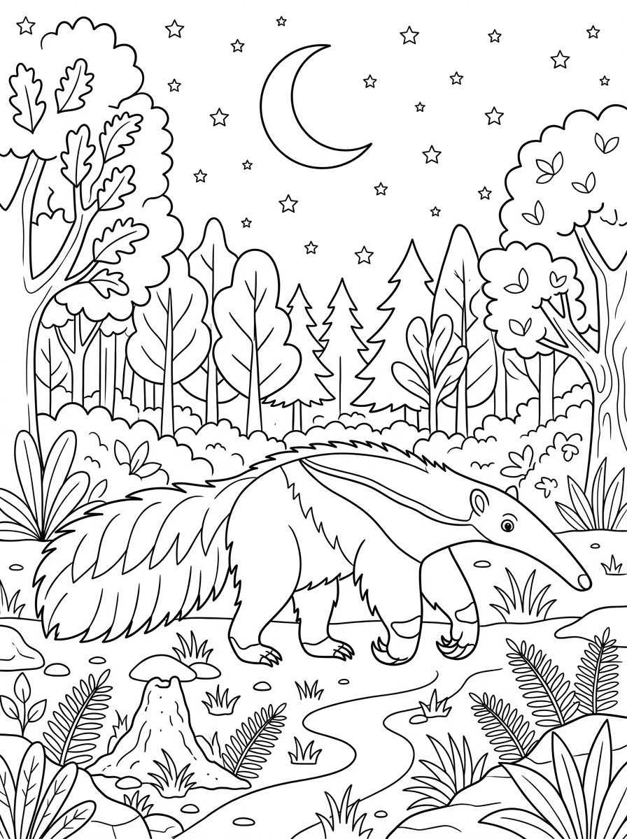 disegni da stampare e colorare formichiere 2