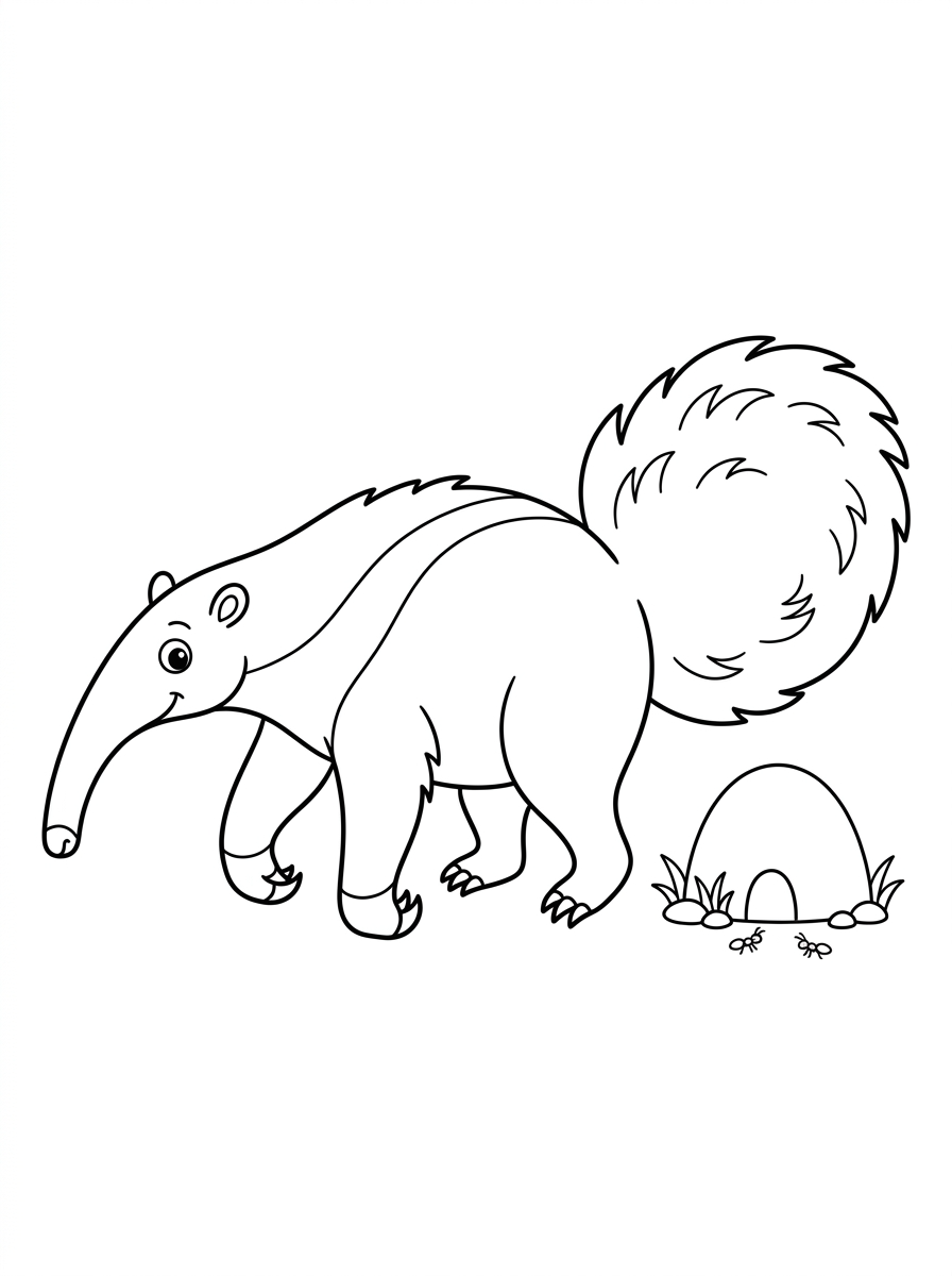disegni da stampare e colorare formichiere 1