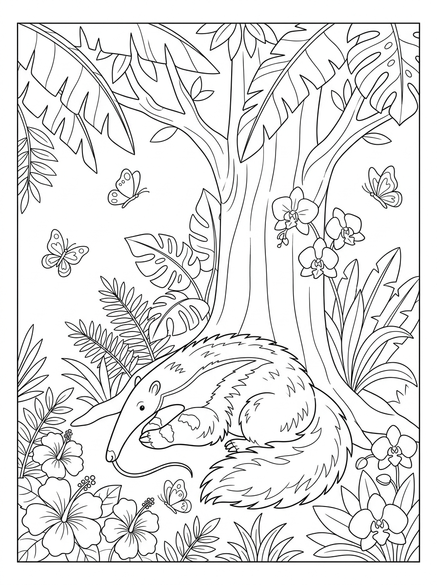 disegni da colorare formichiere per bambini 1