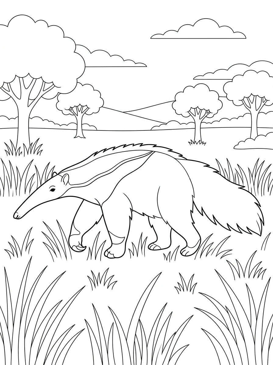 disegni di formichiere da colorare e stampare