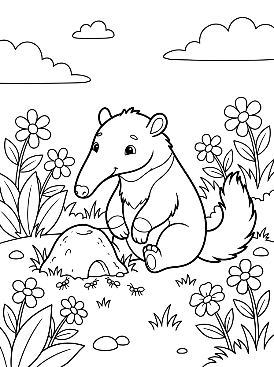 disegni da colorare formichiere da stampare