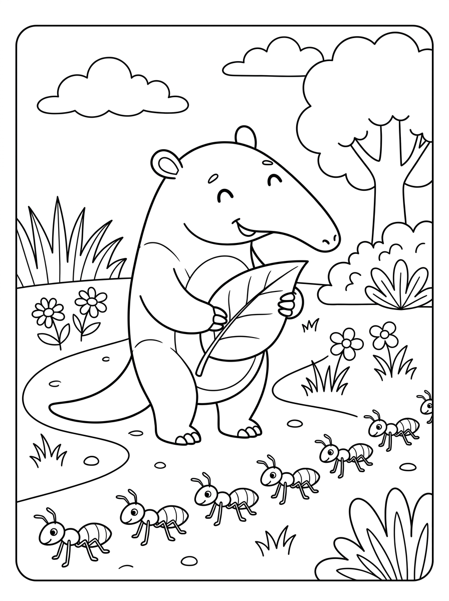 disegni da stampare e colorare formichiere