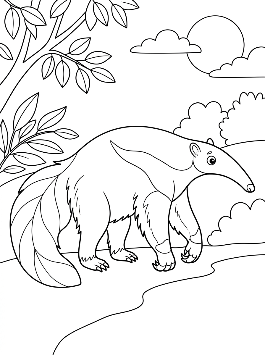disegni da colorare per bambini pdf formichiere