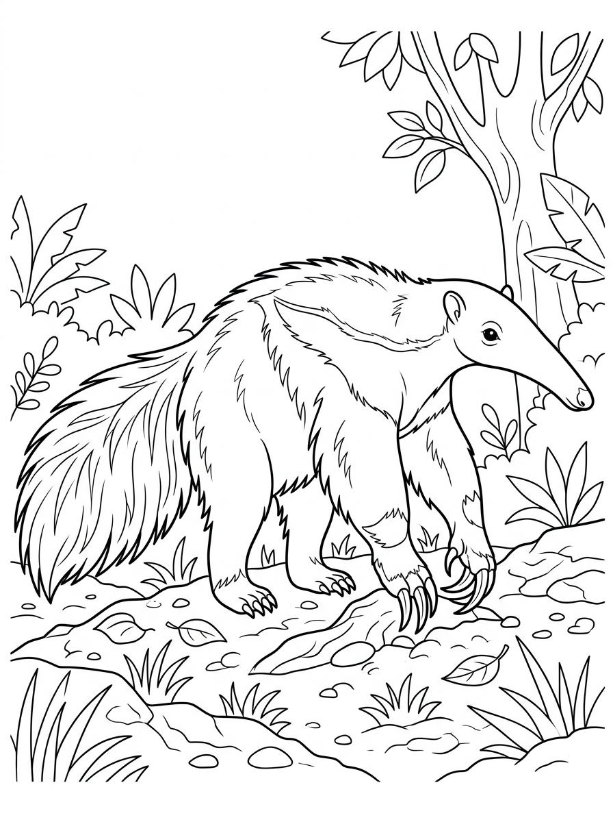 disegni da stampare e colorare formichiere 3