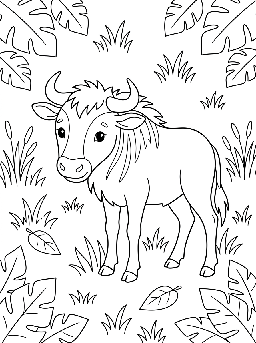 Gnu 22 gnu da colorare e stampare gratis