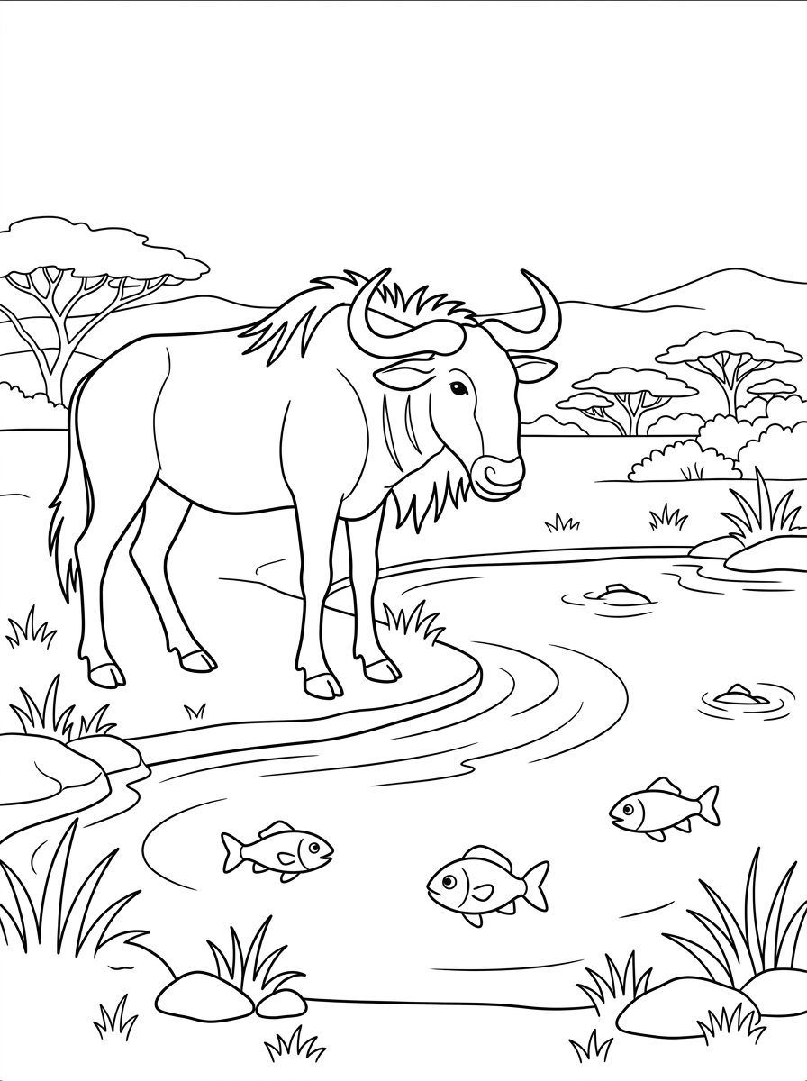 Gnu 11 disegni da colorare gnu da stampare