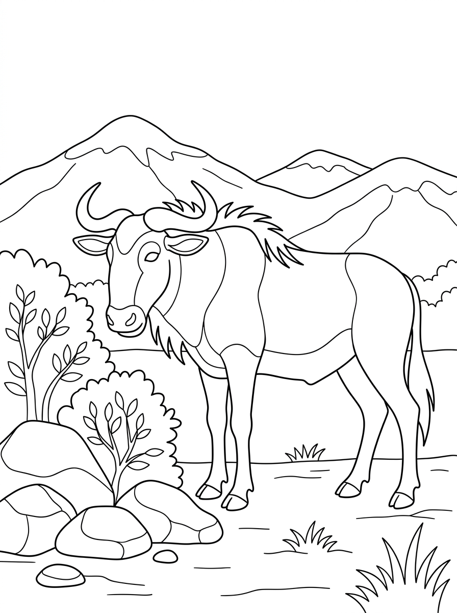 Gnu 20 disegni gnu da colorare pdf