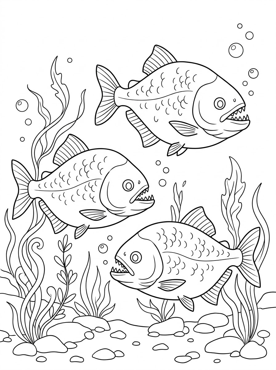 immagini piranha da colorare e stampare