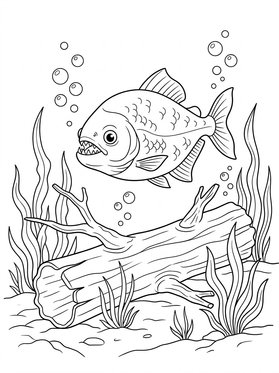 disegni di piranha da colorare