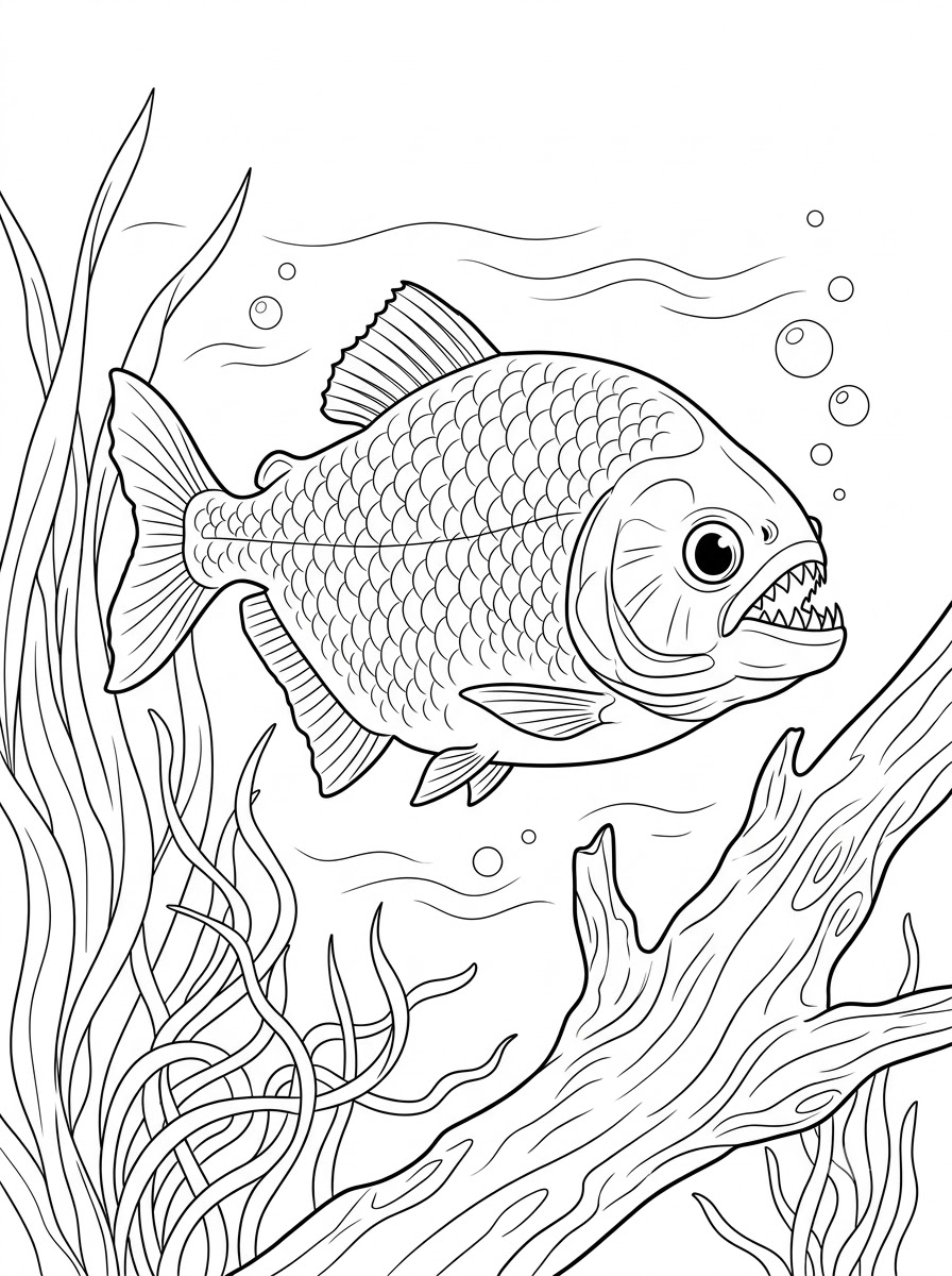 immagini piranha da colorare e stampare 1