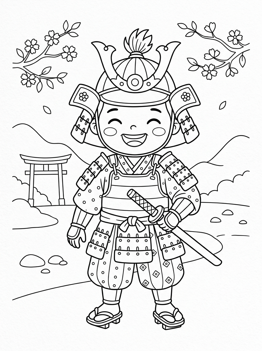 Samurai 23 samurai da colorare e stampare pdf