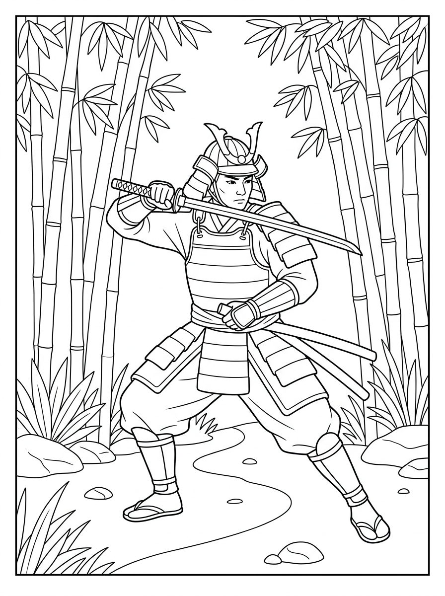 Samurai 11 disegni di samurai da colorare per bambini