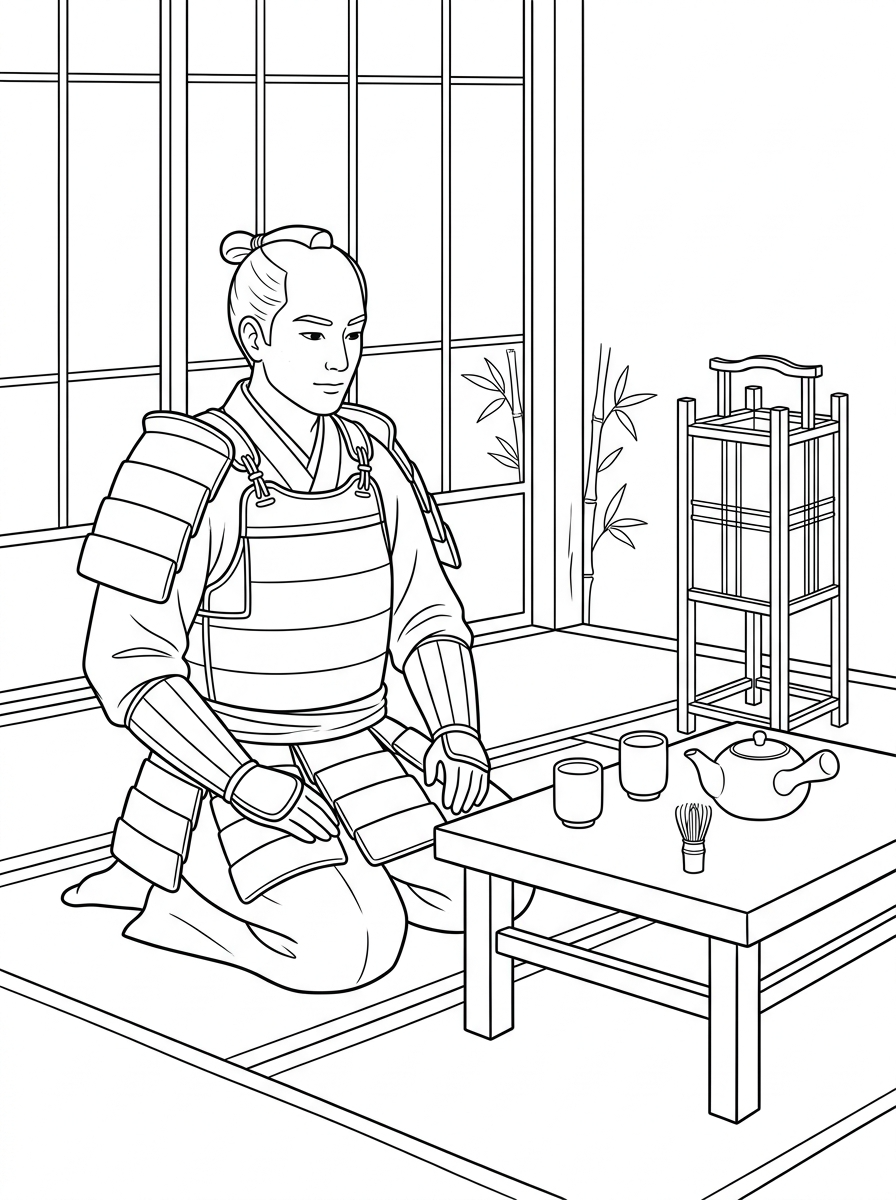 Samurai 9 immagini da colorare samurai gratis