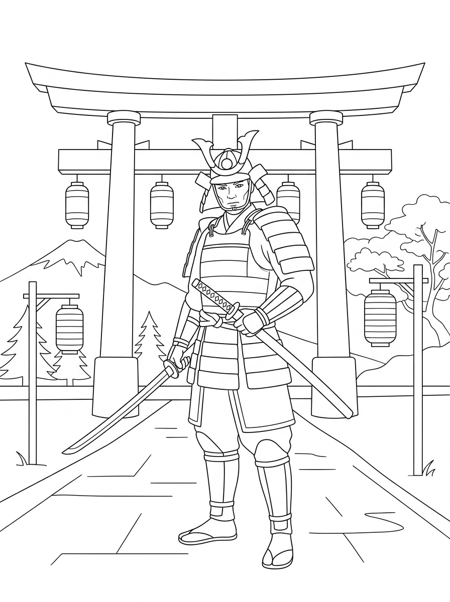 Samurai 8 immagine da colorare samurai