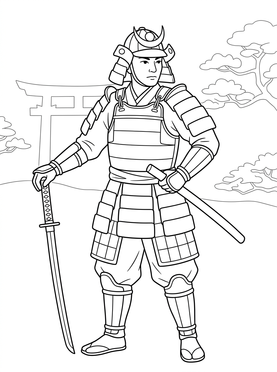 Samurai 20 disegni di samurai da colorare da stampare