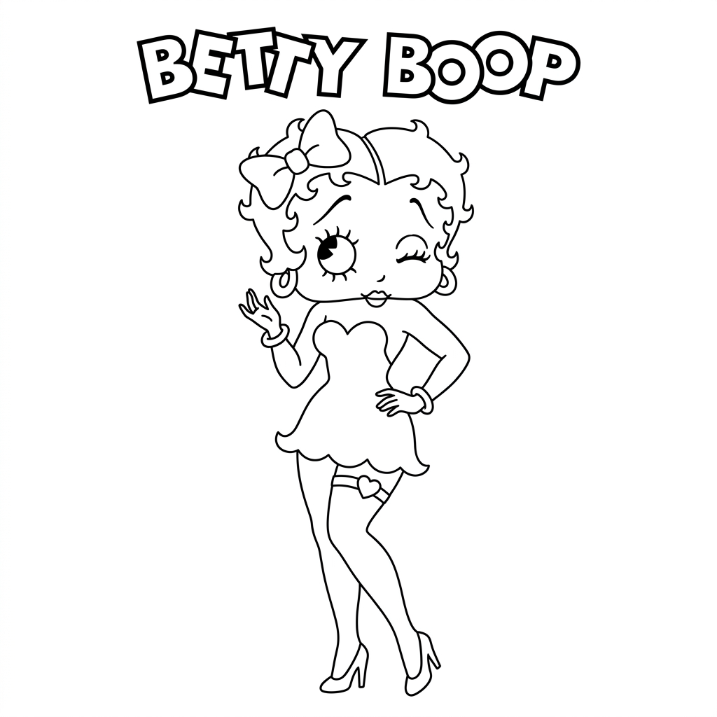 Betty Boop da colorare thumbnail