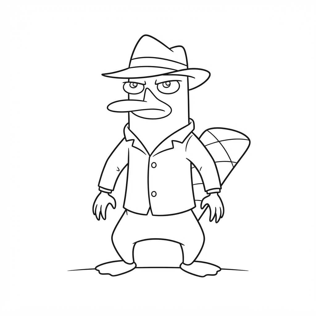 Perry l’ornitorinco da colorare thumbnail