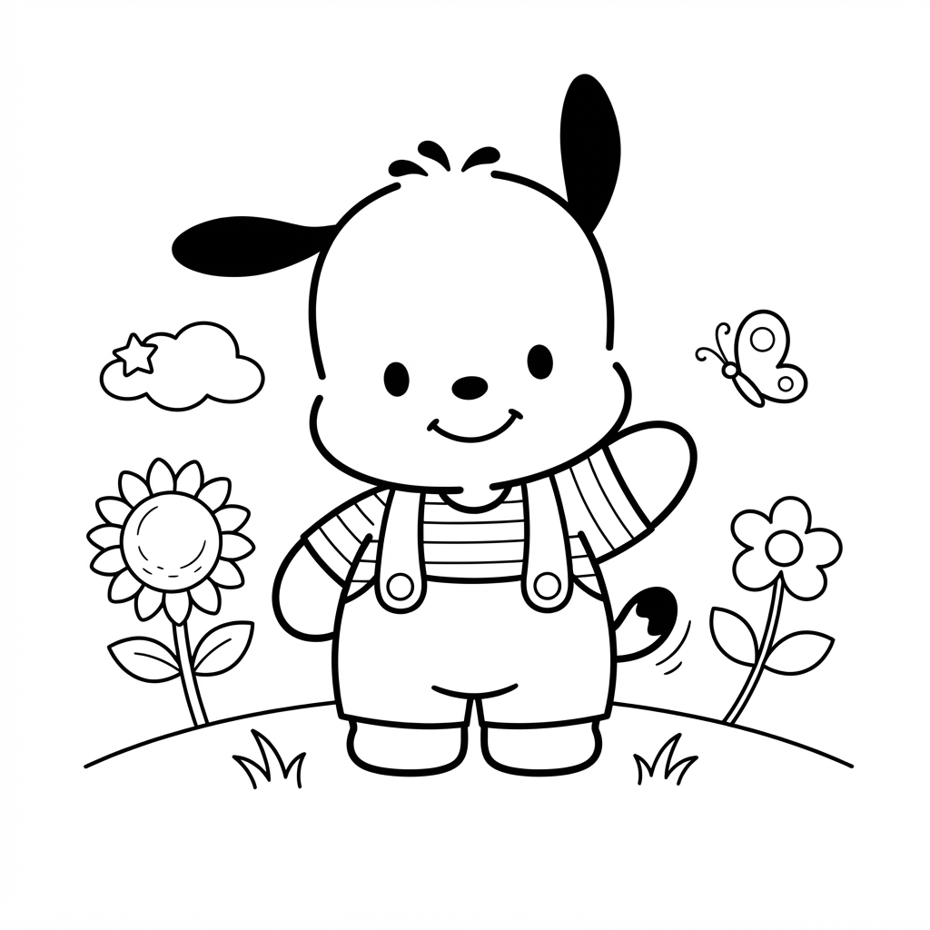 Pochacco da colorare thumbnail